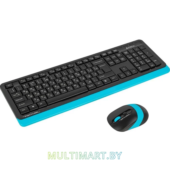 Комплект клавиатура + мышь A4Tech Fstyler FG1010 (черный/синий)